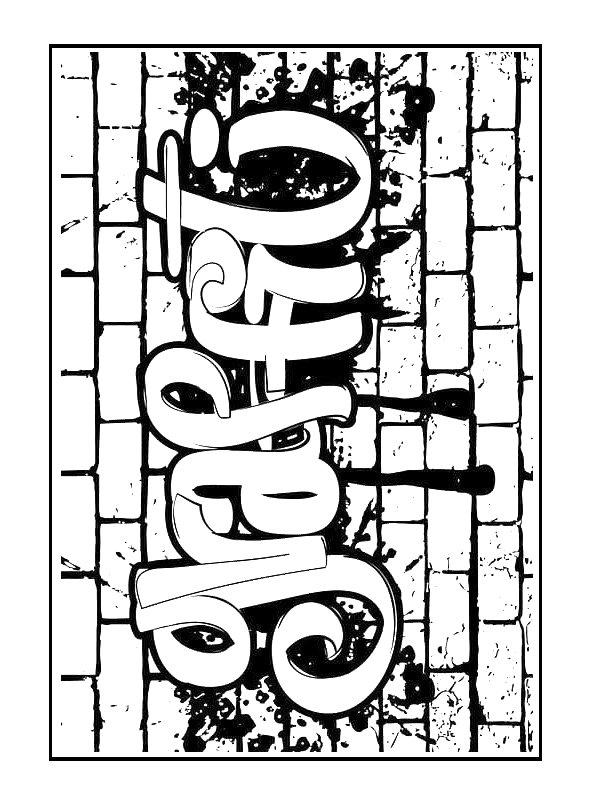 Ausmalbild Graffiti  