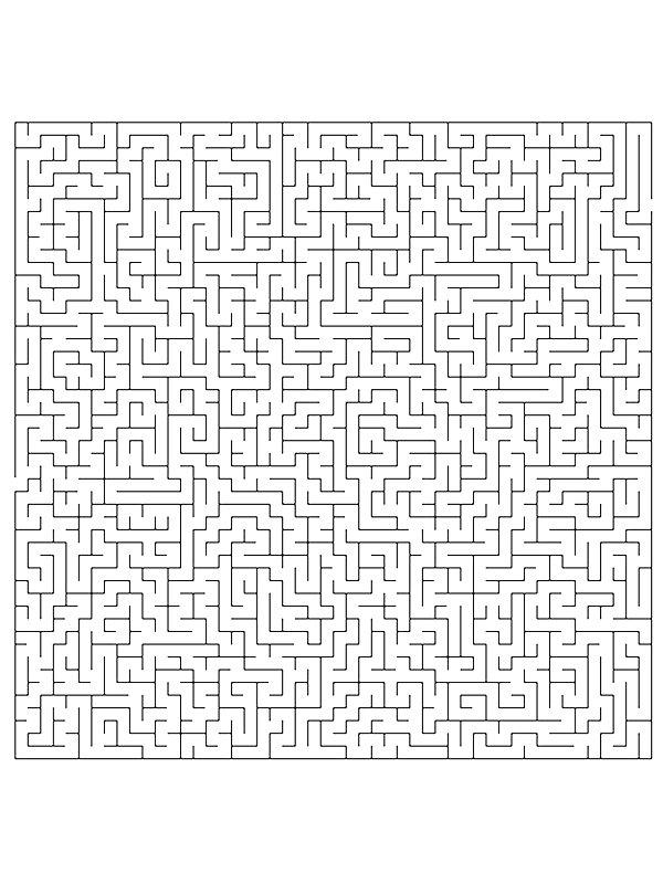 Ausmalbild Großes Labyrinth  