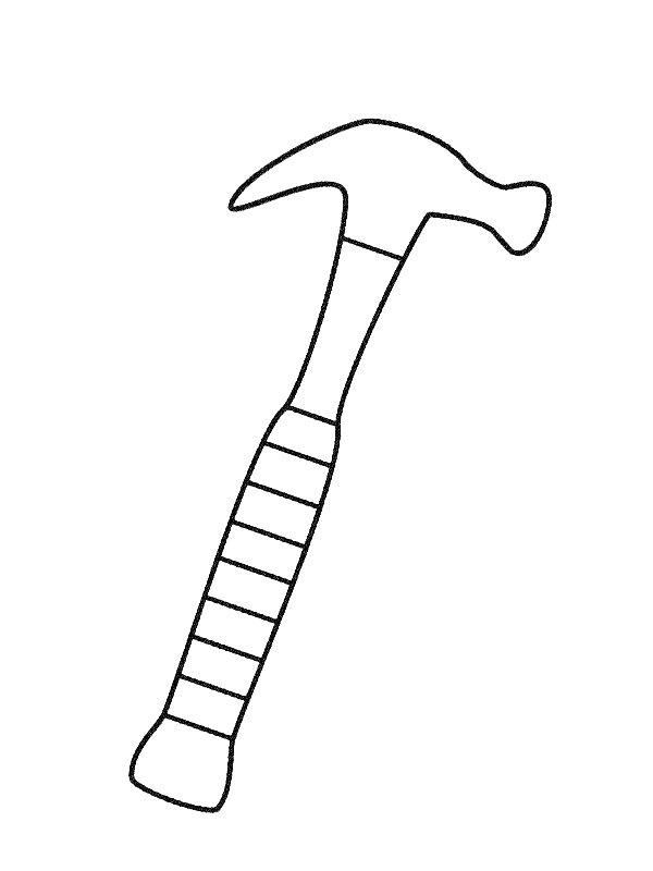 Ausmalbild Hammer  