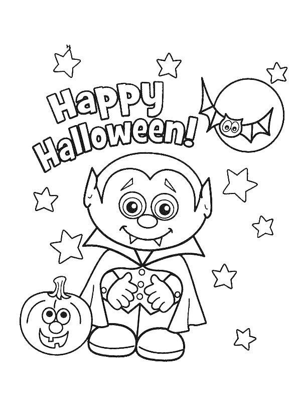 Ausmalbild Happy halloween  