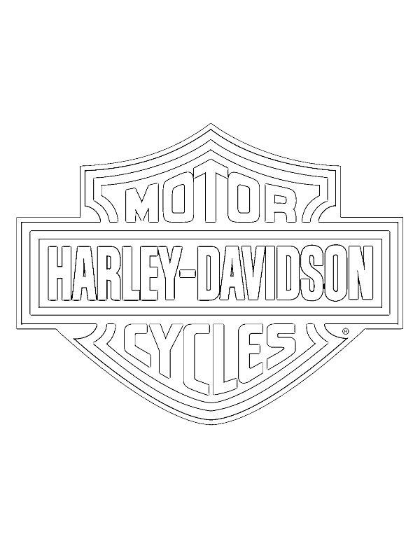 Ausmalbild Harley-Davidson logo  