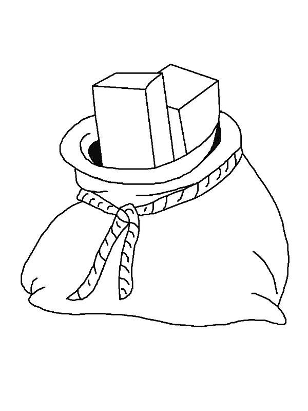 Ausmalbild Heiliger Nikolaus Geschenke  