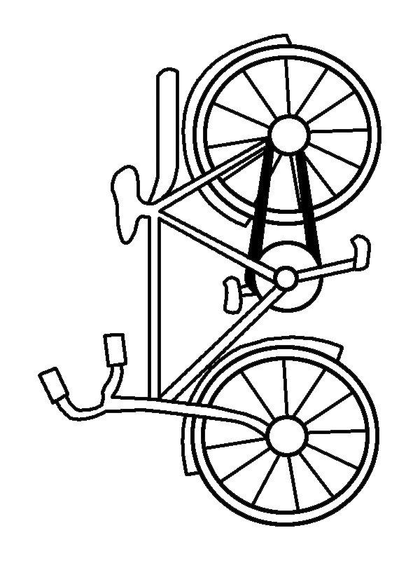 Ausmalbild Herrenfahrrad  