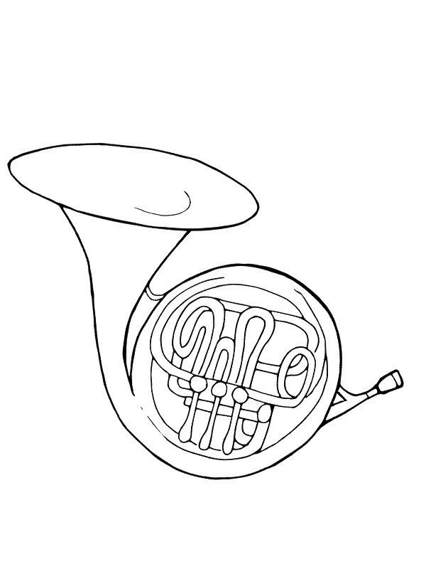 Ausmalbild Horn  
