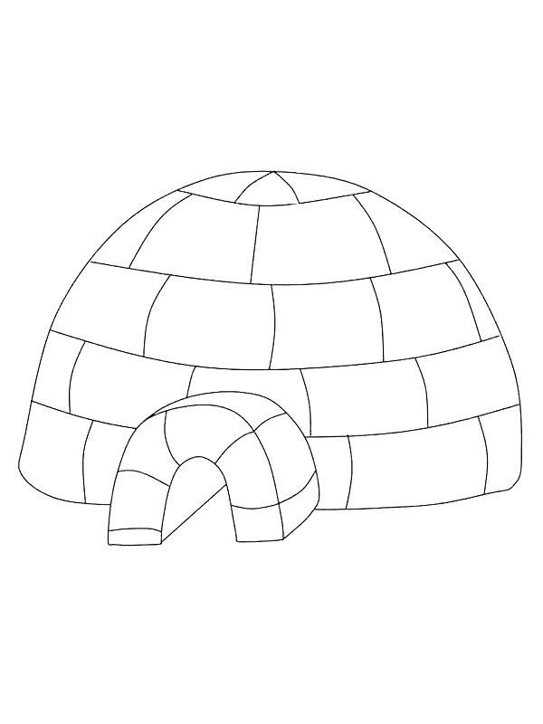 Ausmalbild Iglu  