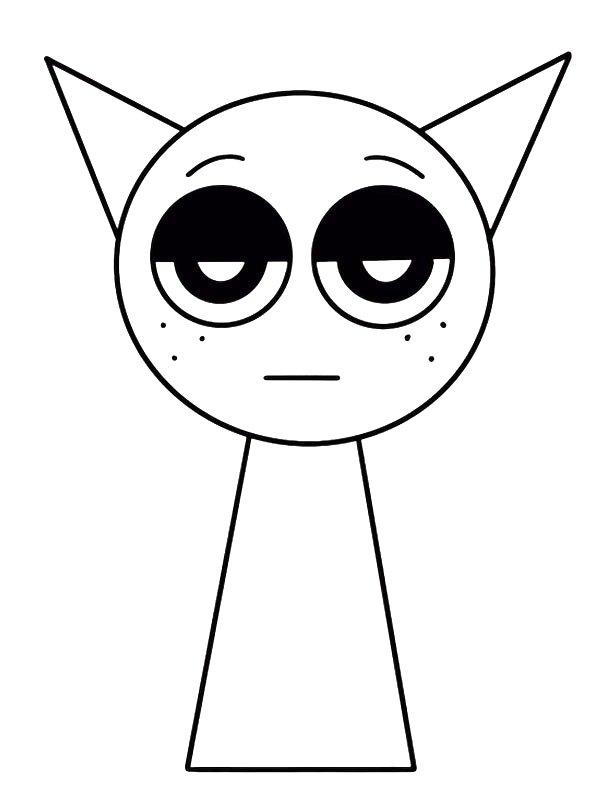 Ausmalbild Incredibox sprunki Gray  