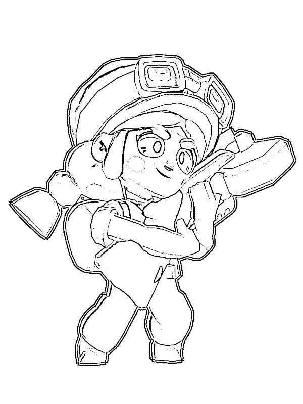 Ausmalbild Jessie brawl stars  
