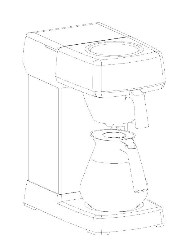 Ausmalbild Kaffeemaschine  
