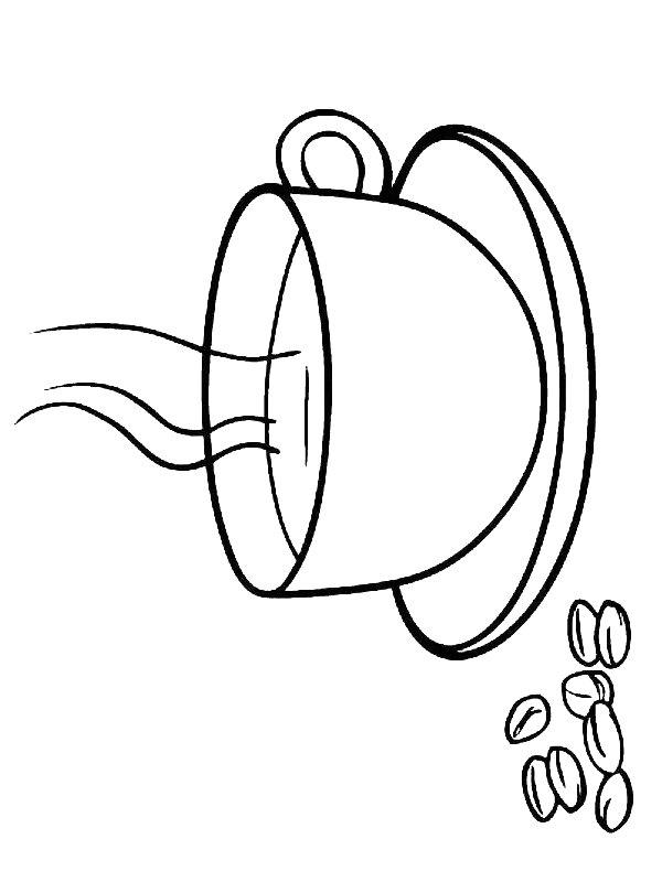 Ausmalbild Kaffeetasse  