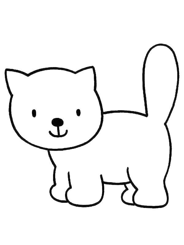 Ausmalbild Katze für Kleinkinder  