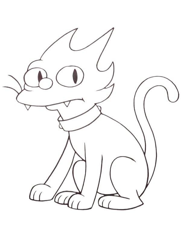 Ausmalbild Katze Snowball  
