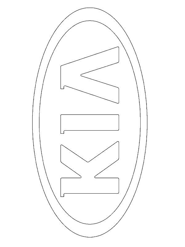 Ausmalbild kia Motors logo  