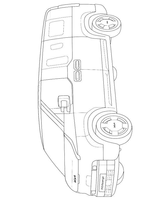 Ausmalbild Kia PV5 Passenger  