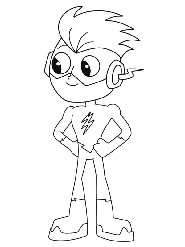 Ausmalbild Kid Flash  