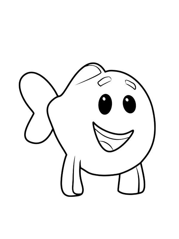 Ausmalbild Kleiner Fisch Bubble Guppies  