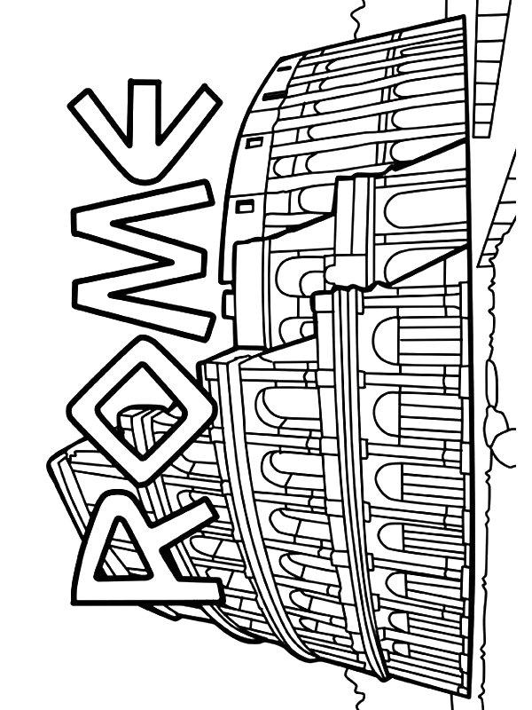Ausmalbild Kolosseum Rom  