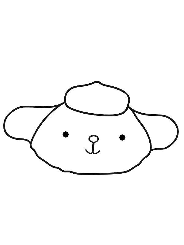 Ausmalbild Kopf Pompompurin  