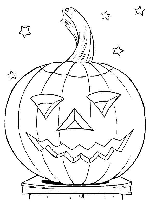 Ausmalbild kürbis halloween  