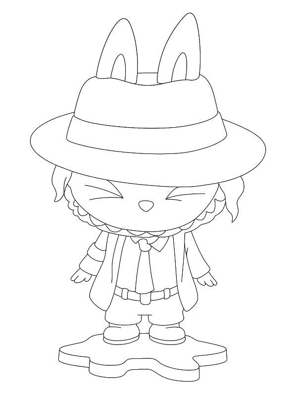 Ausmalbild Labubu Superstar  