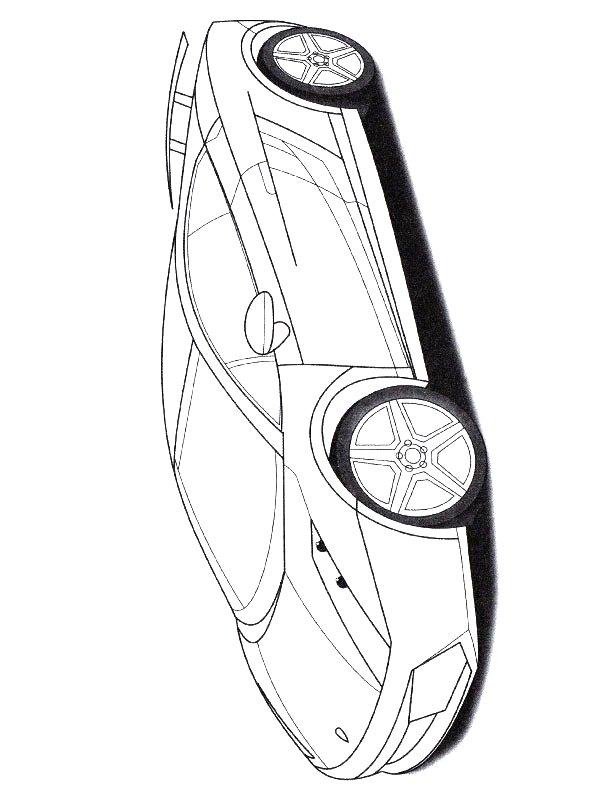 Ausmalbild Lamborghini Gallardo  