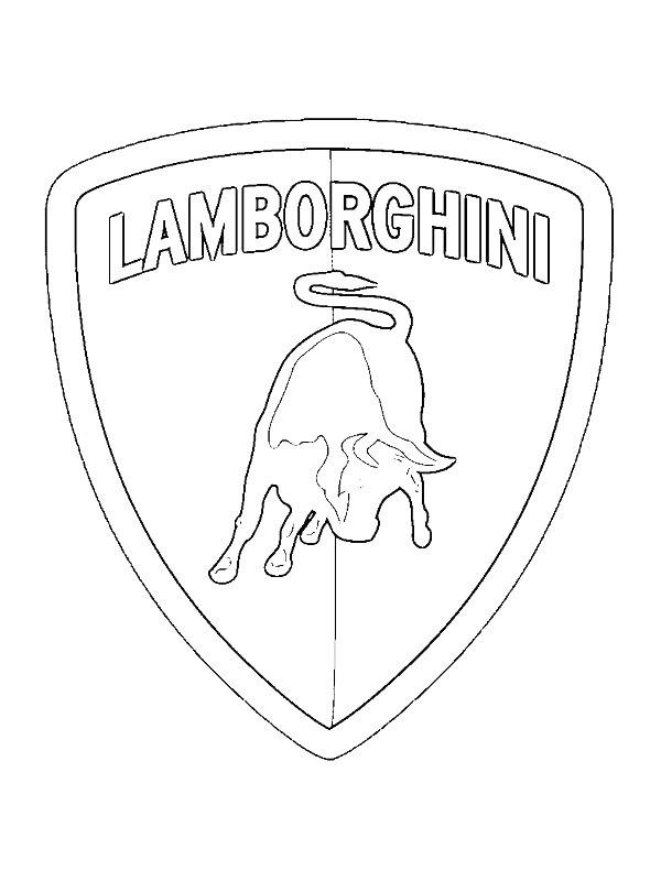 Ausmalbild Lamborghini logo  