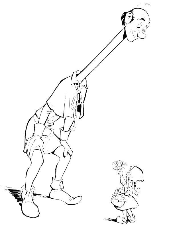 Ausmalbild Langnek  
