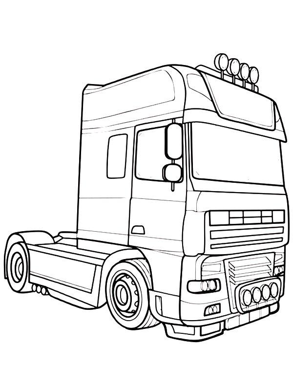 Ausmalbild Lastwagen  