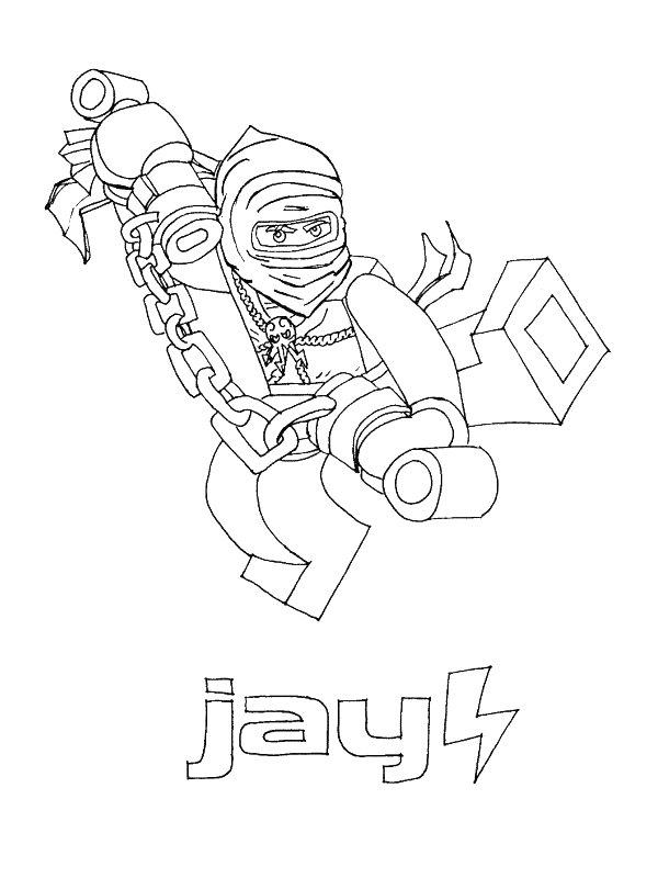 Ausmalbild lego ninjago jay  