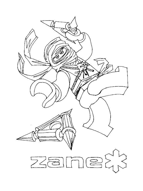 Ausmalbild lego ninjago zane  