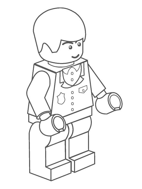 Ausmalbild Lego-Typ  