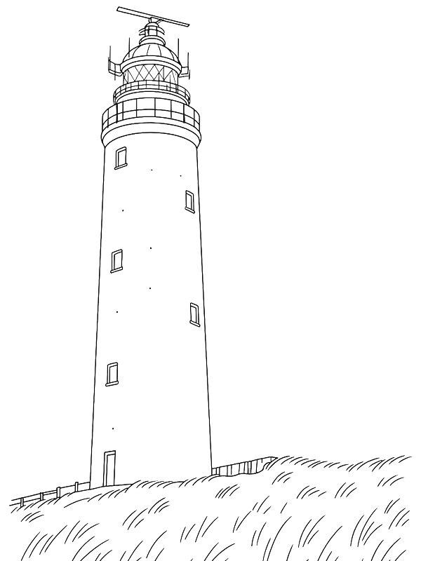 Ausmalbild Leuchtturm Texel  