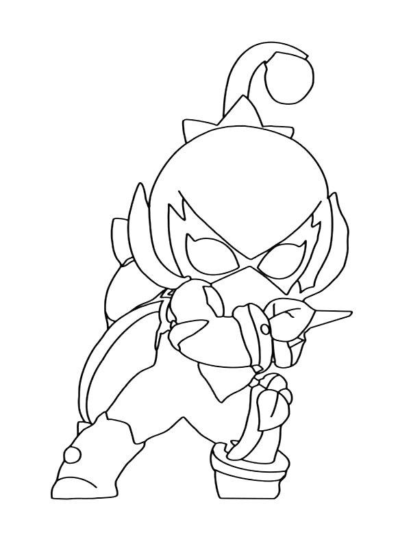 Ausmalbild Lily Brawl Stars  