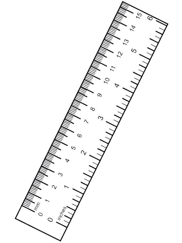 Ausmalbild Lineal  