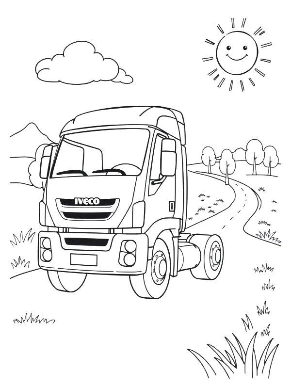 Ausmalbild LKW Iveco  