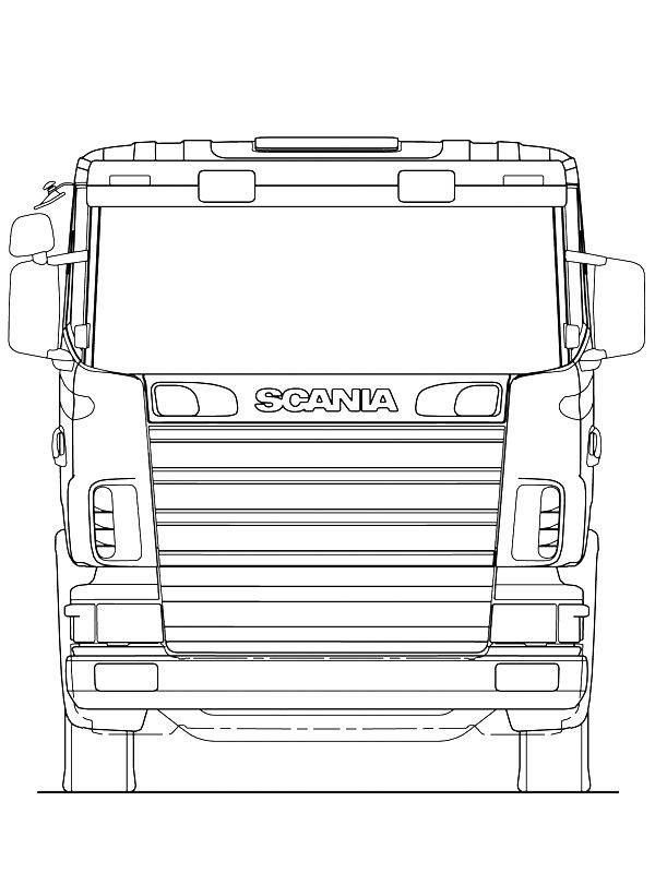 Ausmalbild LKW scania r  