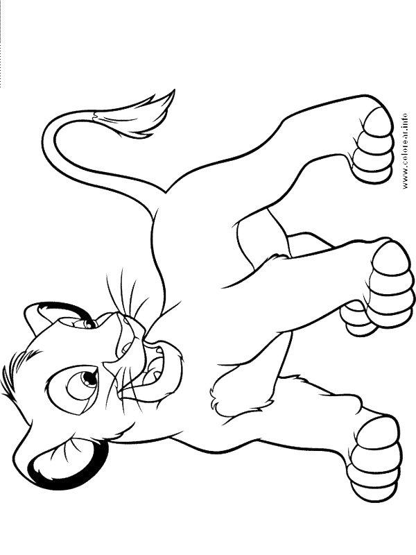 Ausmalbild Löwenbaby  