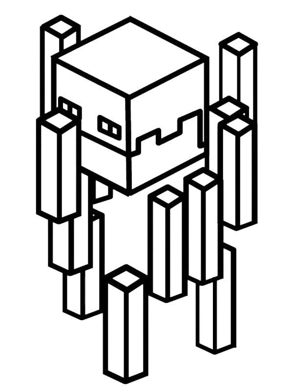 Ausmalbild Lohe Minecraft  