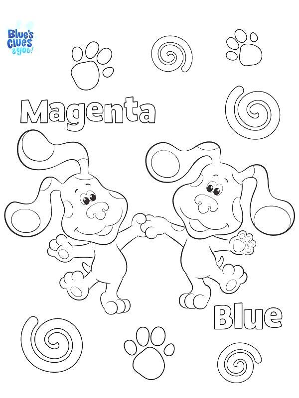 Ausmalbild Magenta und Blue  