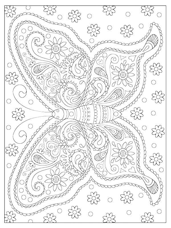 Ausmalbild Mandala Schmetterling  