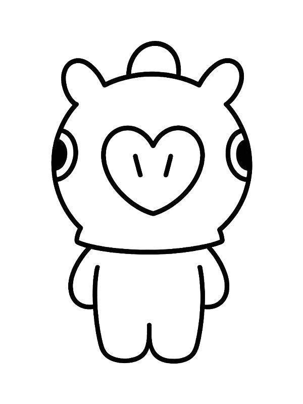 Ausmalbild Mang BT21  