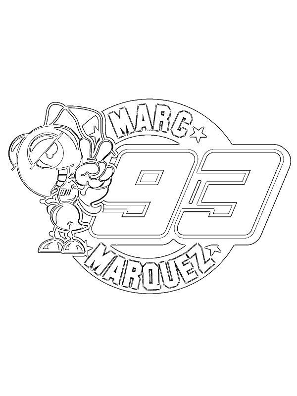 Ausmalbild Marc Marquez 93  