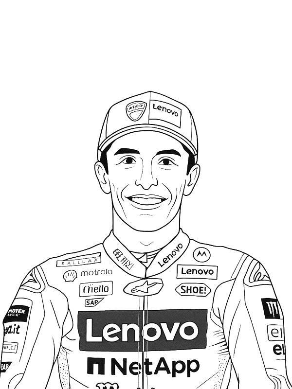Ausmalbild Marc Márquez  