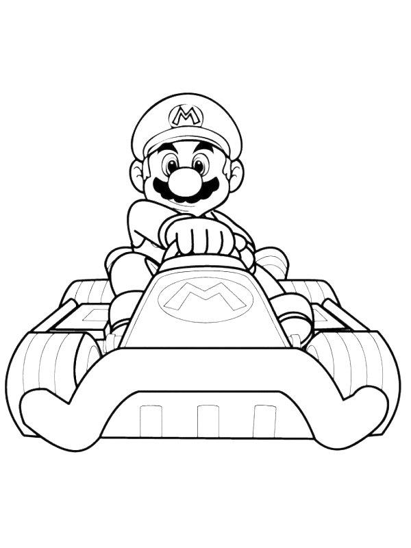 Ausmalbild Mario Kart  