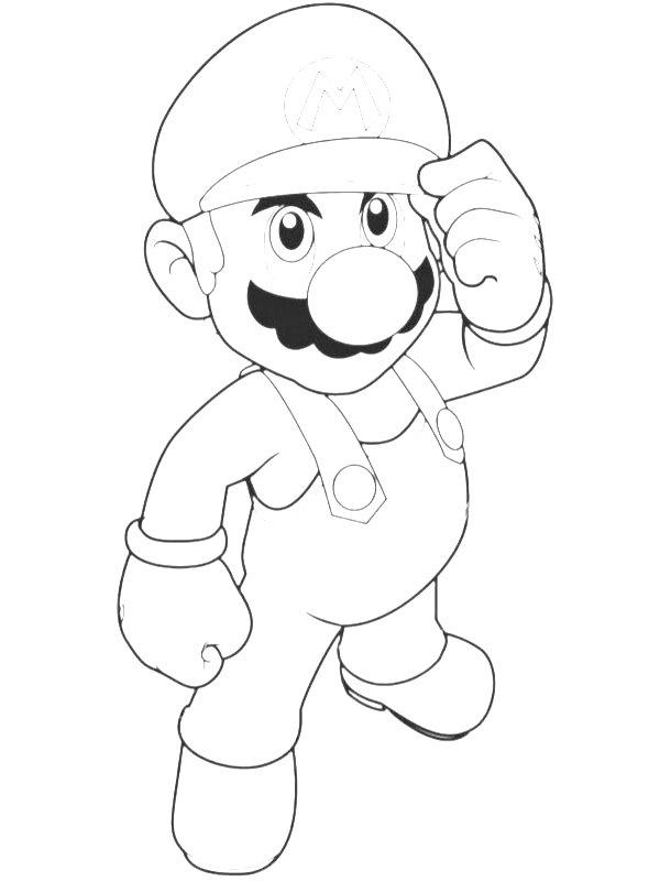 Ausmalbild Mario  