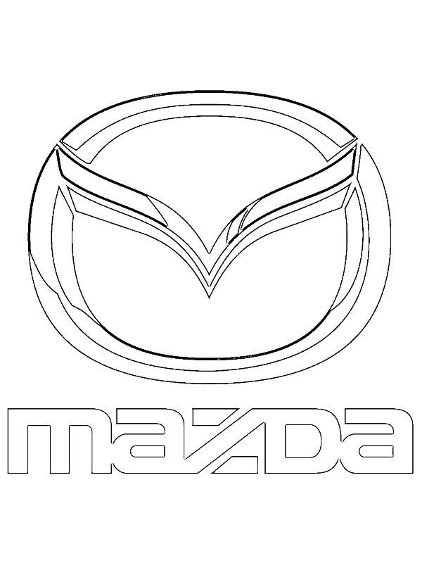 Ausmalbild Mazda logo  