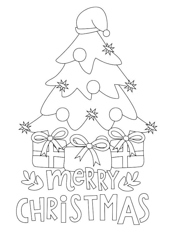 Ausmalbild Merry Christmas  