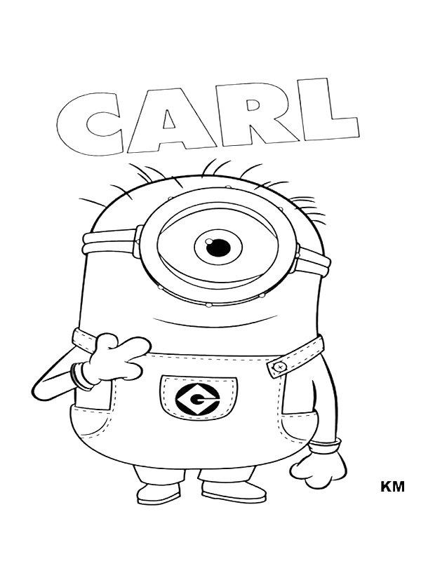Ausmalbild Minion Carl  