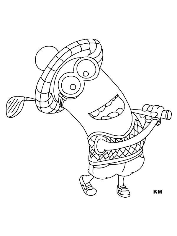 Ausmalbild Minions Kevin  