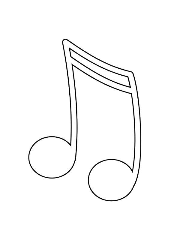 Ausmalbild Musiknote  