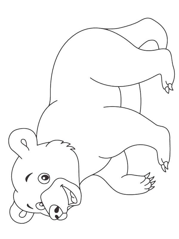 Ausmalbild Niedlicher Eisbär  
